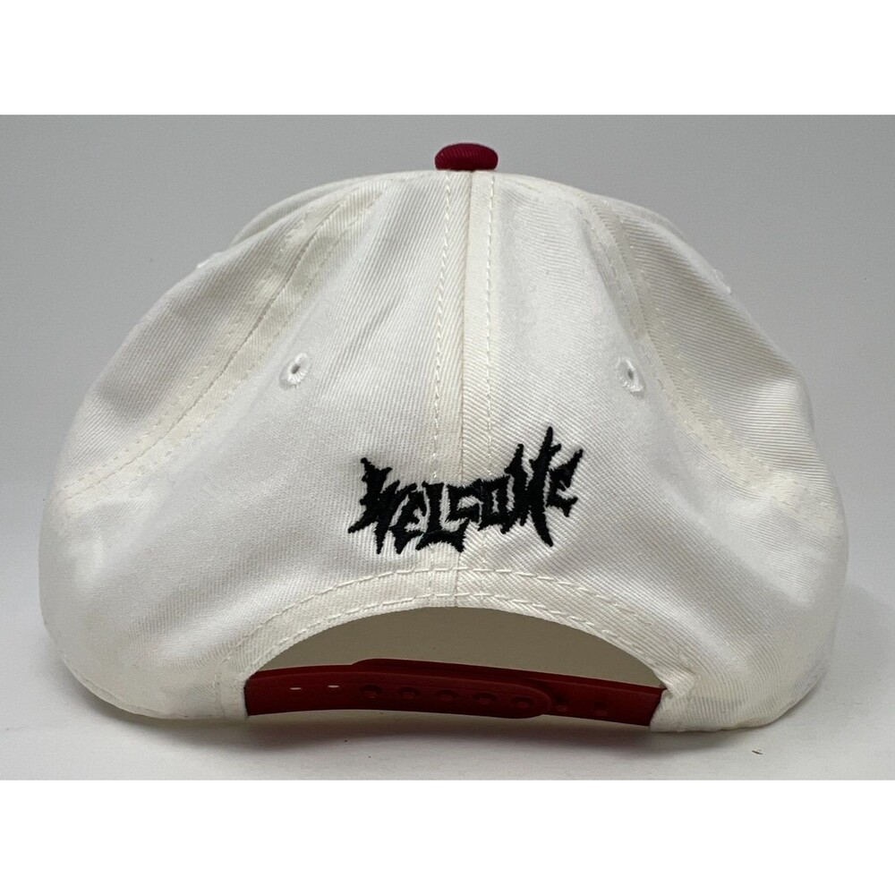 Slipknot x Welcome Skateboards Nonagram White Red Snapback Hat - Picture 5 of 9